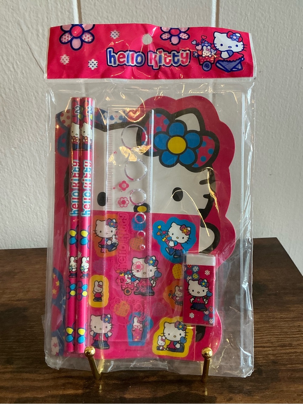 New Y2K Vintage 2003 Sanrio Hello Kitty Stationary Notebook Pencil Ruler Set